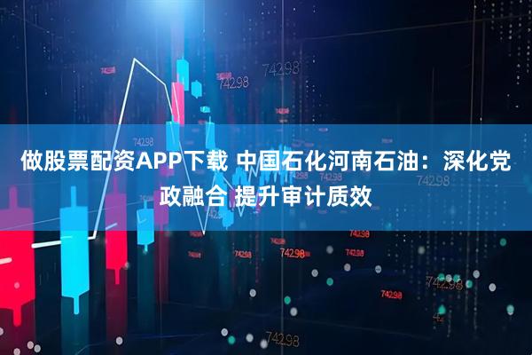 做股票配资APP下载 中国石化河南石油：深化党政融合 提升审计质效